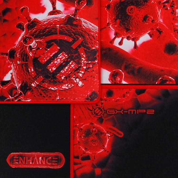 ENHANCE Extended Large Gaming Mouse Pad - XL Mouse Mat (31.5" x 13.75") Anti-Fray Stitching for Professional eSports with Low-Friction Tracking Surface and Non-Slip Backing - Red