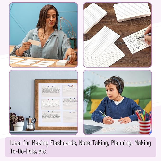 Mr. Pen- Lined Index Cards, 3x5, 100 Cards, Flash Cards, Note Cards, Index Card