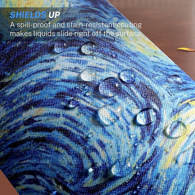 MROCO Mouse Pad [30% Larger] with Anti-Fray Stitched Edges, Premium-Textured Waterproof Surface, Non-Slip Rubber Base, Computer & Gaming Mouse Mat for Laptop, Office & Home, 8.5 x 11 in, Starry Night