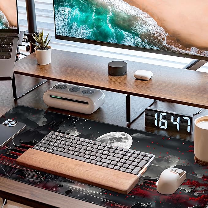 Mouse Pad Desk Mat XL Mouse Pad Gaming Keyboard Mat Office Desk Decor Accessories (Half Month)