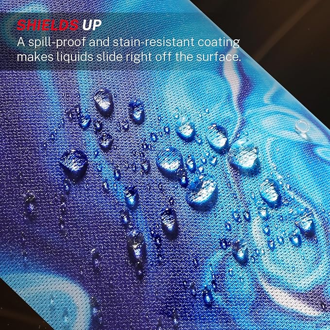 MROCO Mouse Pad [30% Larger] with Anti-Fray Stitched Edges, Premium-Textured Waterproof Surface, Non-Slip Rubber Base, Computer & Gaming Mouse Mat for Laptop, Office & Home, 8.5 x 11 in, Blue Waves